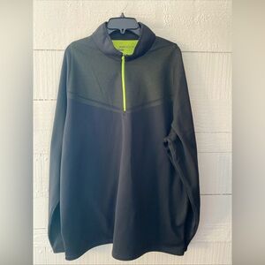 Nike Golf Therma-FIT Hypervis Men Size XXL Black & Chartreuse 1/2 Zip Cover-Up
